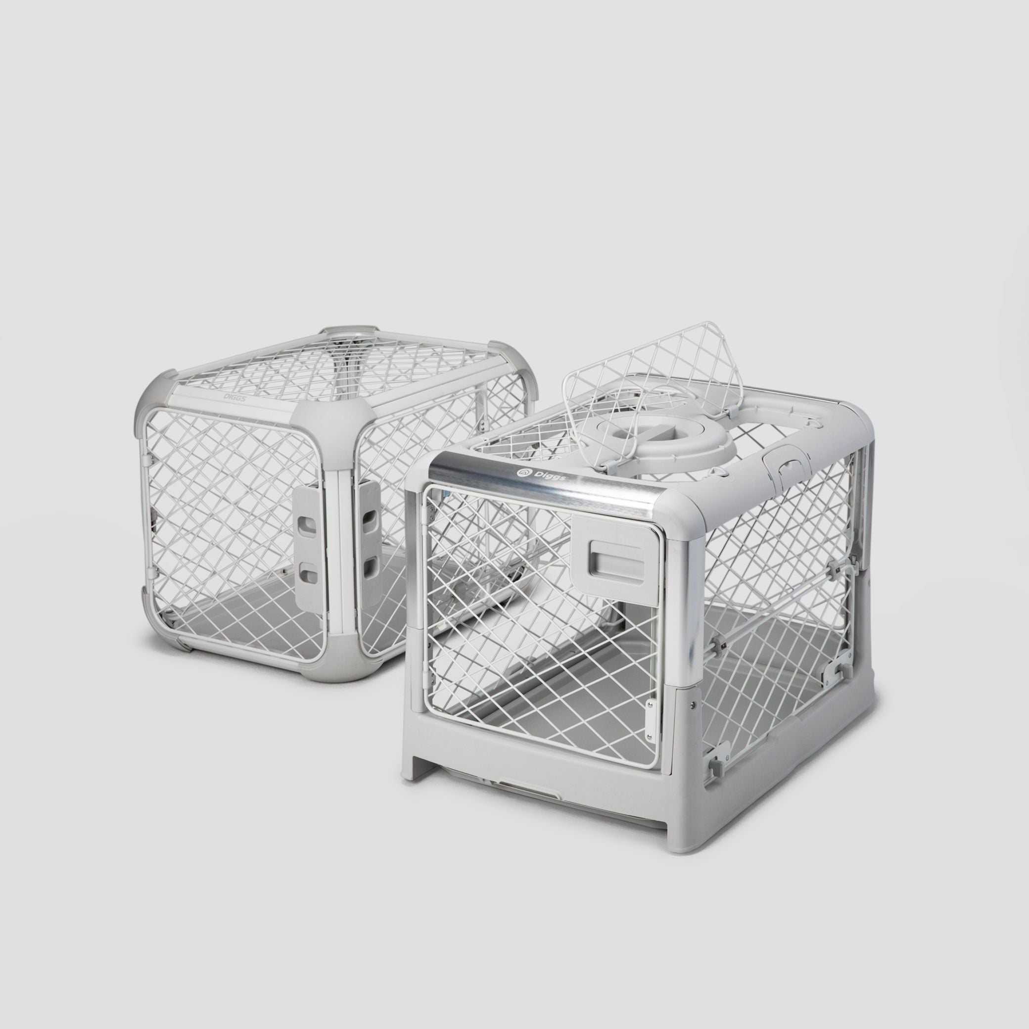 an ash Revol and Evolv sitting next to each other on a white background
