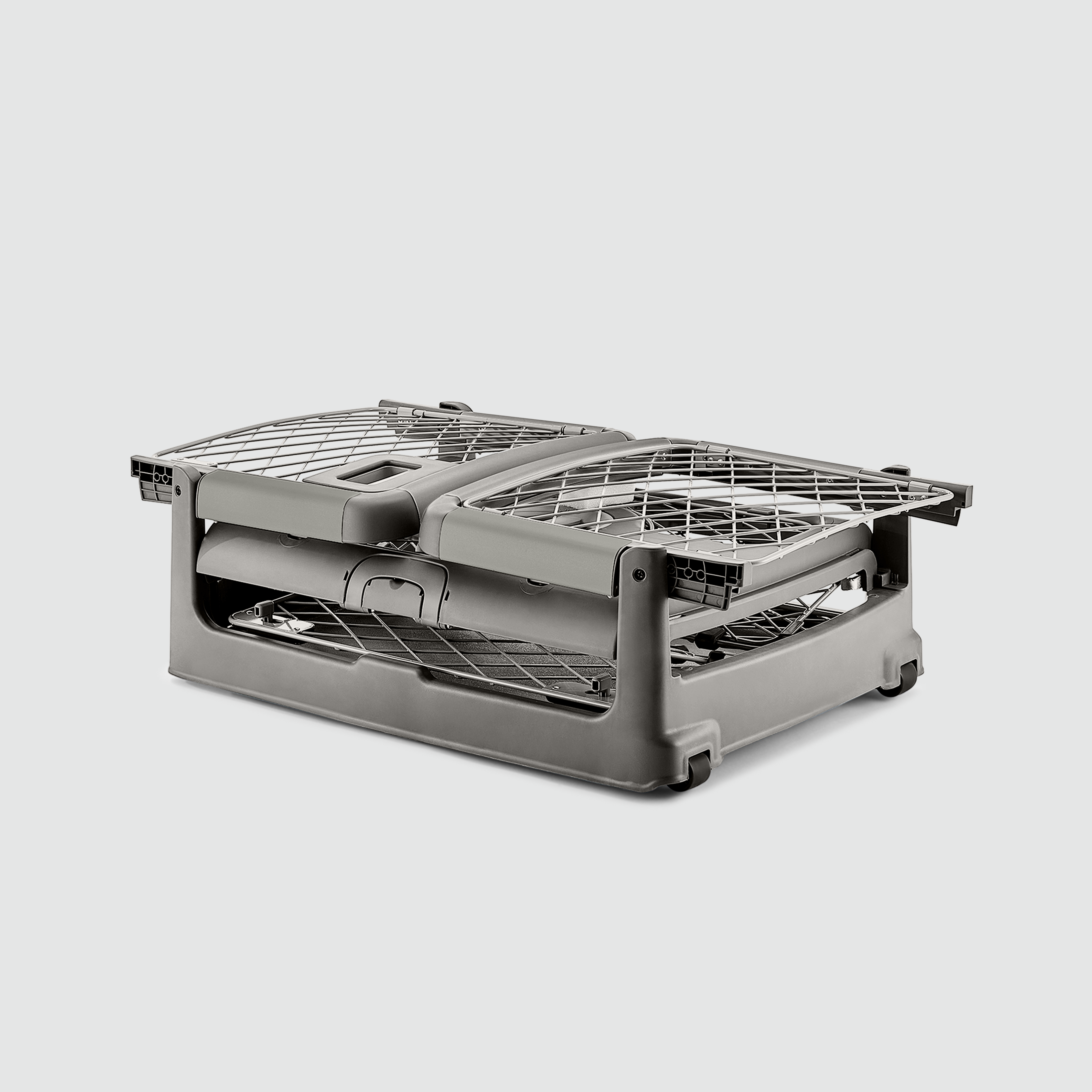 A folded Smoke Revol crate sitting on a white background